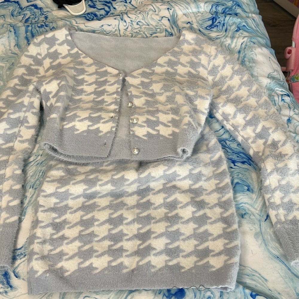 Blue Skirt Set